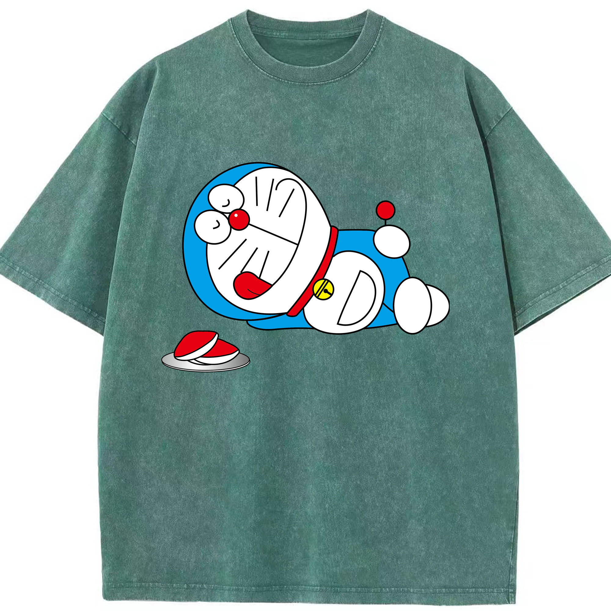 （画像用） ドラえもん Doraemon 綿100% ヴィンテージ風 半袖Tシャツ（フロントプリント）